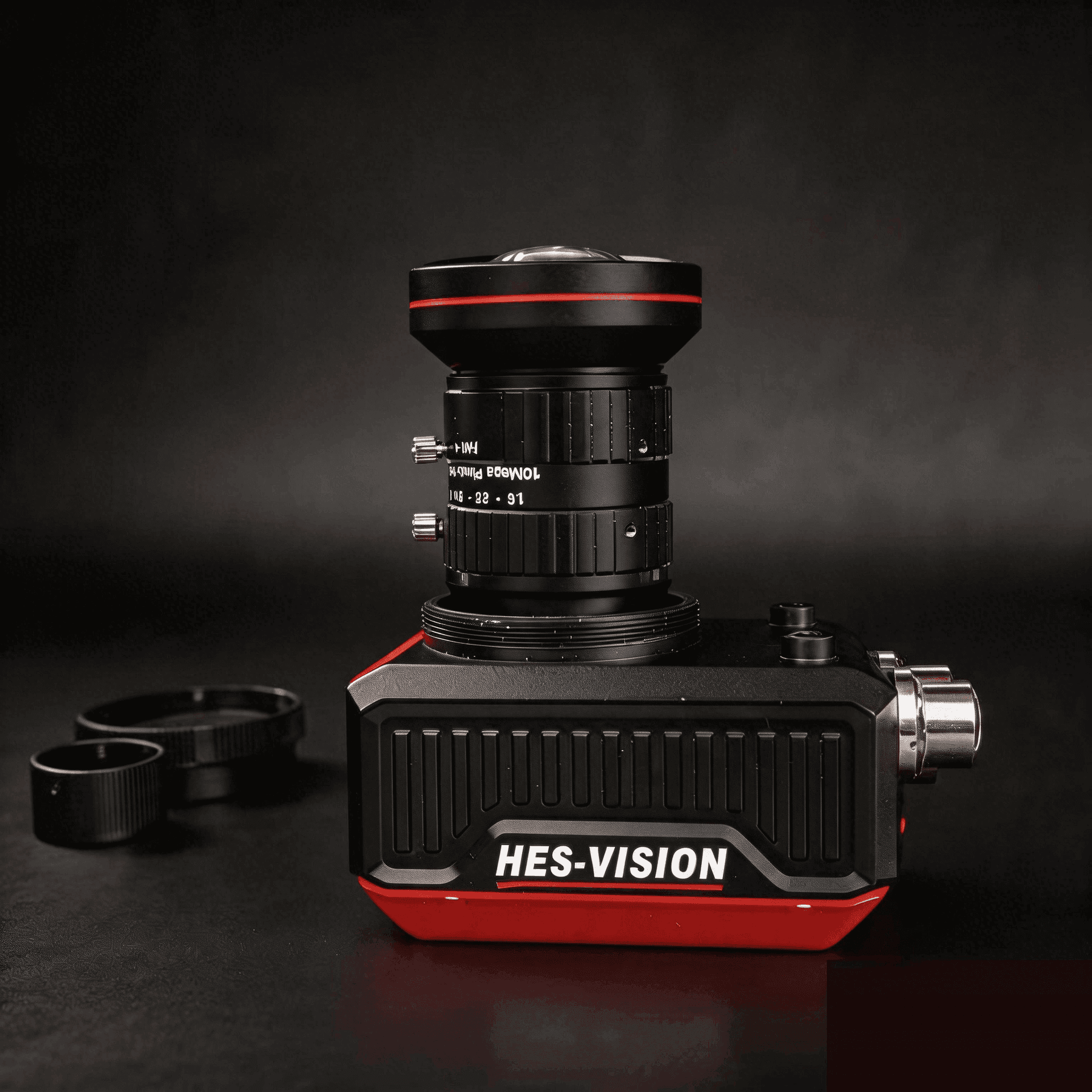 HESVISION 工业智能相机正面组装视图 500万像素镜头